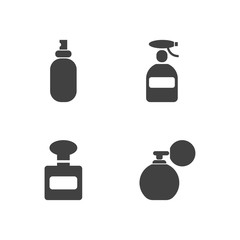 Perfume bottle icon set