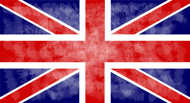 British flag grunge vector