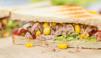 Tuna Sandwich (selective focus)