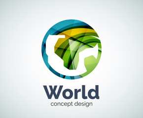 Earth logo template