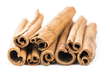 cinnamon sticks spice isolated on white background
