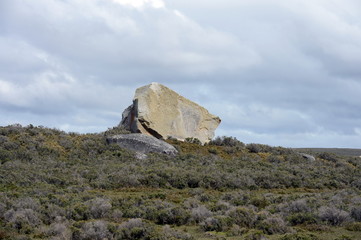 Traces of the glacier in Tierra del Fuego.
