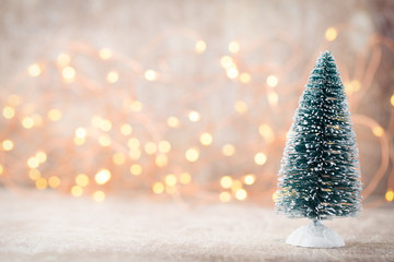 Christmas stars decoration with santa hat. Vintages background.