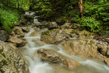 Bach Kaskade Kesselgraben; Königssee, Sommer 