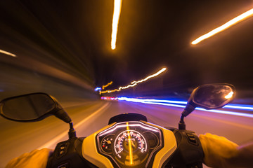 Night motorbike ride