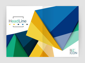 Geometric triangle business brochure template