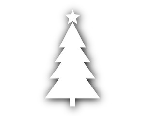 Weihnachtsbaum auf weiss