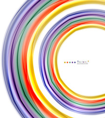 Obraz premium Multicolored lines on white, motion concept abstract background