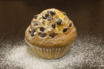 muffin on the wooden table