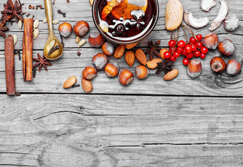 Mulled wine with spices