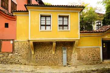 Bulgaria, colorful facade in the old city of Unesco world heritage site in Plovdiv