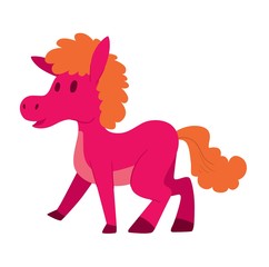 Cartoon horse vector character