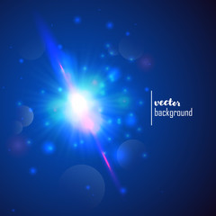 Naklejka premium Abstract vector background. Holiday light rays