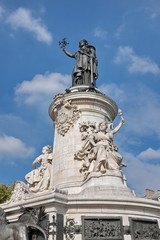 Fototapeta na wymiar Statue de la République, Place de la République, Paris, France