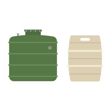 Barrel capacity tanks vector