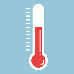  Red thermometers with different levels