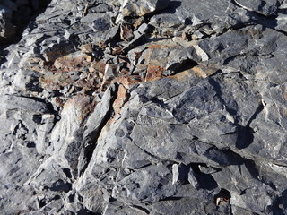 Volcanic rock with minerals in the North Cascades