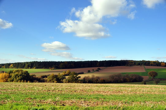 Farbige Herbstlandschaft Hessens