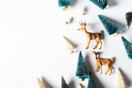 Christmas trees and deer