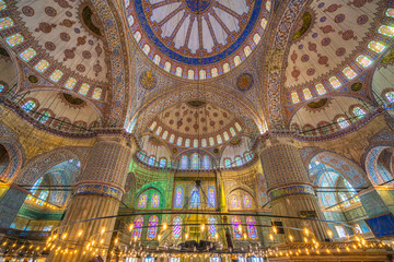 The Blue Mosque, (Sultanahmet Camii), Istanbul, Turkey. - 125286717
