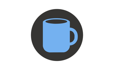 Vector cup icon. Flat design style