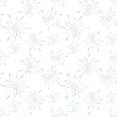 Snowflakes on a white background winter pattern Winter pattern abstract snowflake Background watercolor snowflakes Snowflakes seamless background watercolor Winter background seamless pattern
