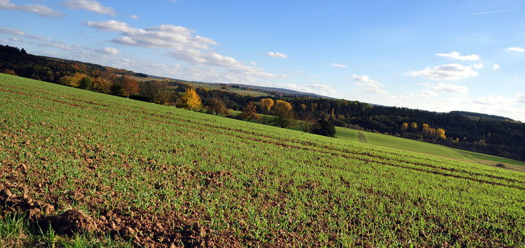 Farbige Herbstlandschaft Hessens