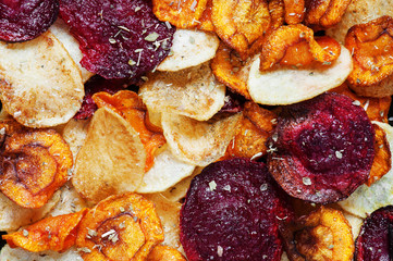 Homemade vegetable chips