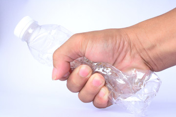 Hand squeeze  water bottle