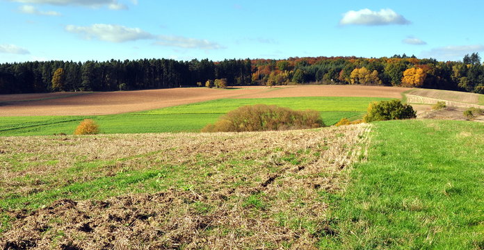 Farbige Herbstlandschaft Hessens