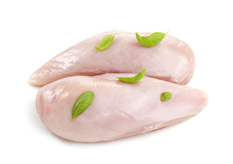 Chicken fillet breast isolated on white background
