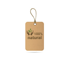Eco Friendly Organic Natural Product Web Icon Tag Green Logo Flat Vector Illustration