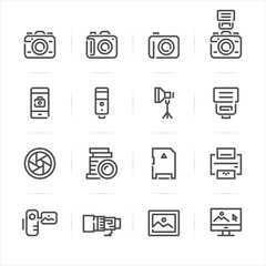 Camera icons with White Background