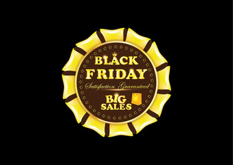Black Friday Big sales. Satisfaction Guaranteed - image for print.  A3 format. CMYK colors used
