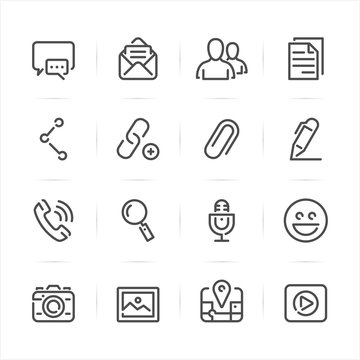 Chat Icons for Application with White Background