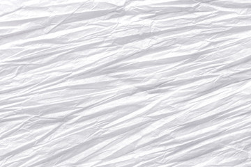 Texture of crumpled paper, white background