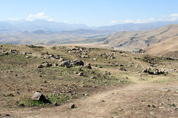 Zorats Karer. Prehistory megalith  place. Armenia.