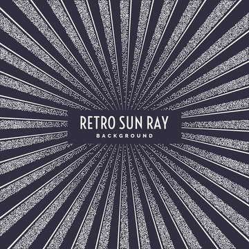 Retro Sun Ray On Background.