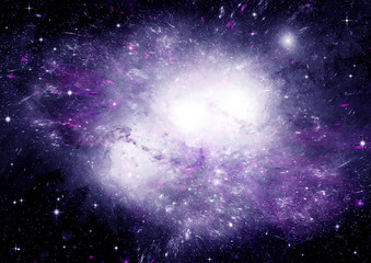 Fototapeta premium Gwiazdy, mgławica pyłu i gazu w odległej galaktyce