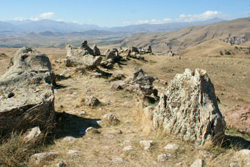 Big stones in Zorats Karer. Armenia.