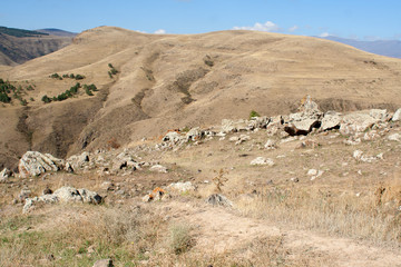 Big stones in Zorats Karer. Armenia.