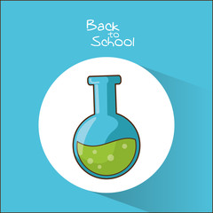 Flask icon. Back to school theme. Colorful design. Vector illustration