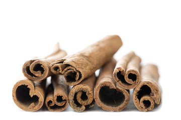 cinnamon sticks spice isolated on white background