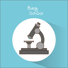 Microscope icon. Back to school theme. Colorful design. Vector illustration