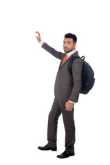 Business man with shoulder Bags