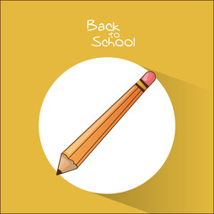 Pencil icon. Back to school theme. Colorful design. Vector illustration
