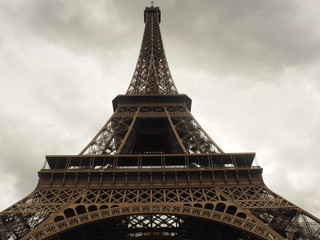 Low angle view of the eiffel tower