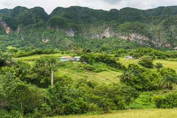 Fototapeta na wymiar Remote village in rural part of Cuba