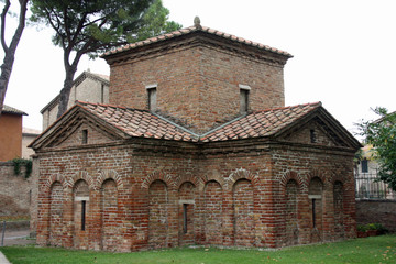 Fototapeta na wymiar Mausolée de Galla Placidia à Ravenne, Italie