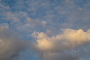 Evening sky and clouds